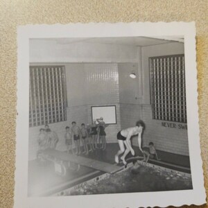 Vintage Photo Snapshot Abstract Action Photo Diving Mid Dive