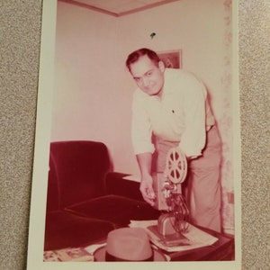 Vintage Original Photo Snapshot Abstract Handsome Man 8mm Projector