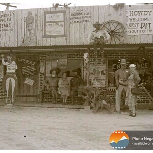 Vintage  Original Photo Negative Boot Hill Tourist Attraction? 1940s Lot Of 3 Images