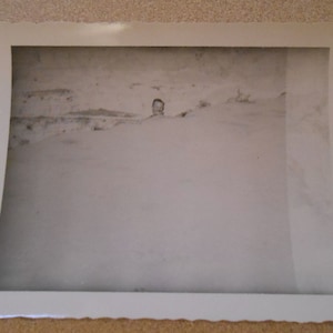 Original Vintage Photo Snapshot Abstract Head Shot Man Disembodied Head