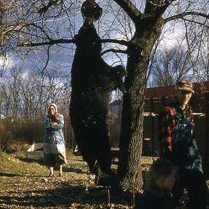 Vintage 35mm Red Border Slide Hunting Large Harvested Black Bear