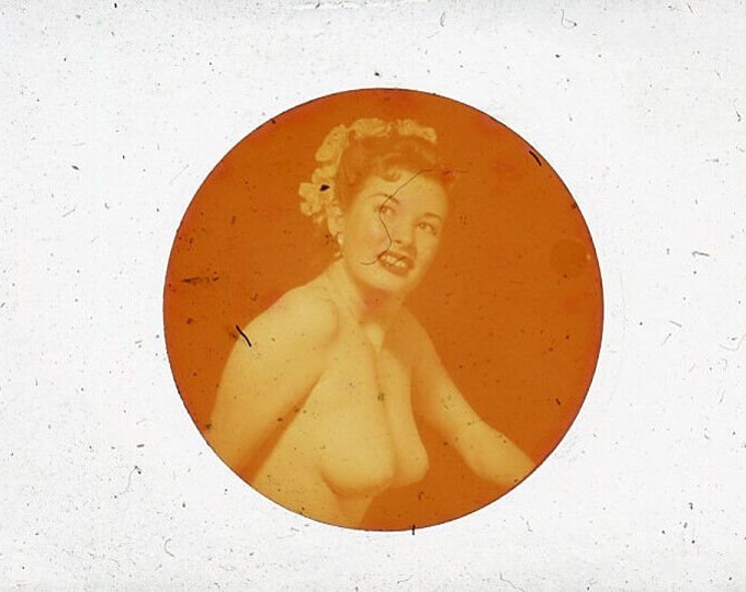 Vintage 35mm Glass Slide Topless Woman Risque 1940's - Etsy