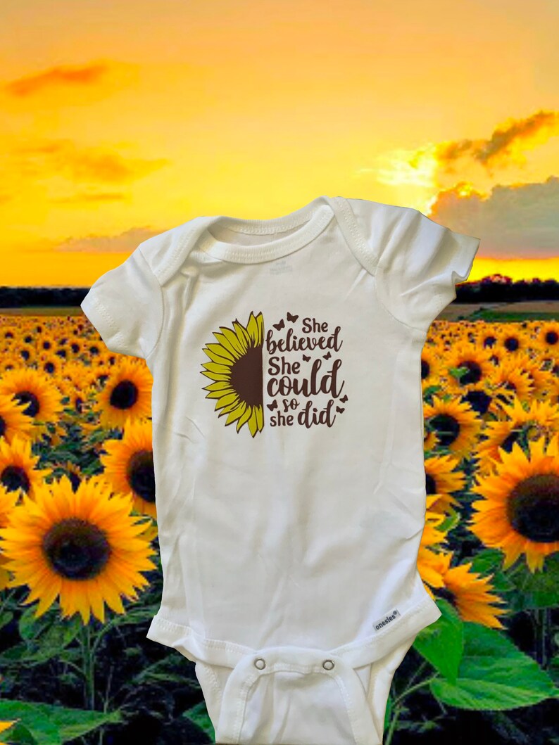 Download Sunflower she believed she could so she did | Etsy