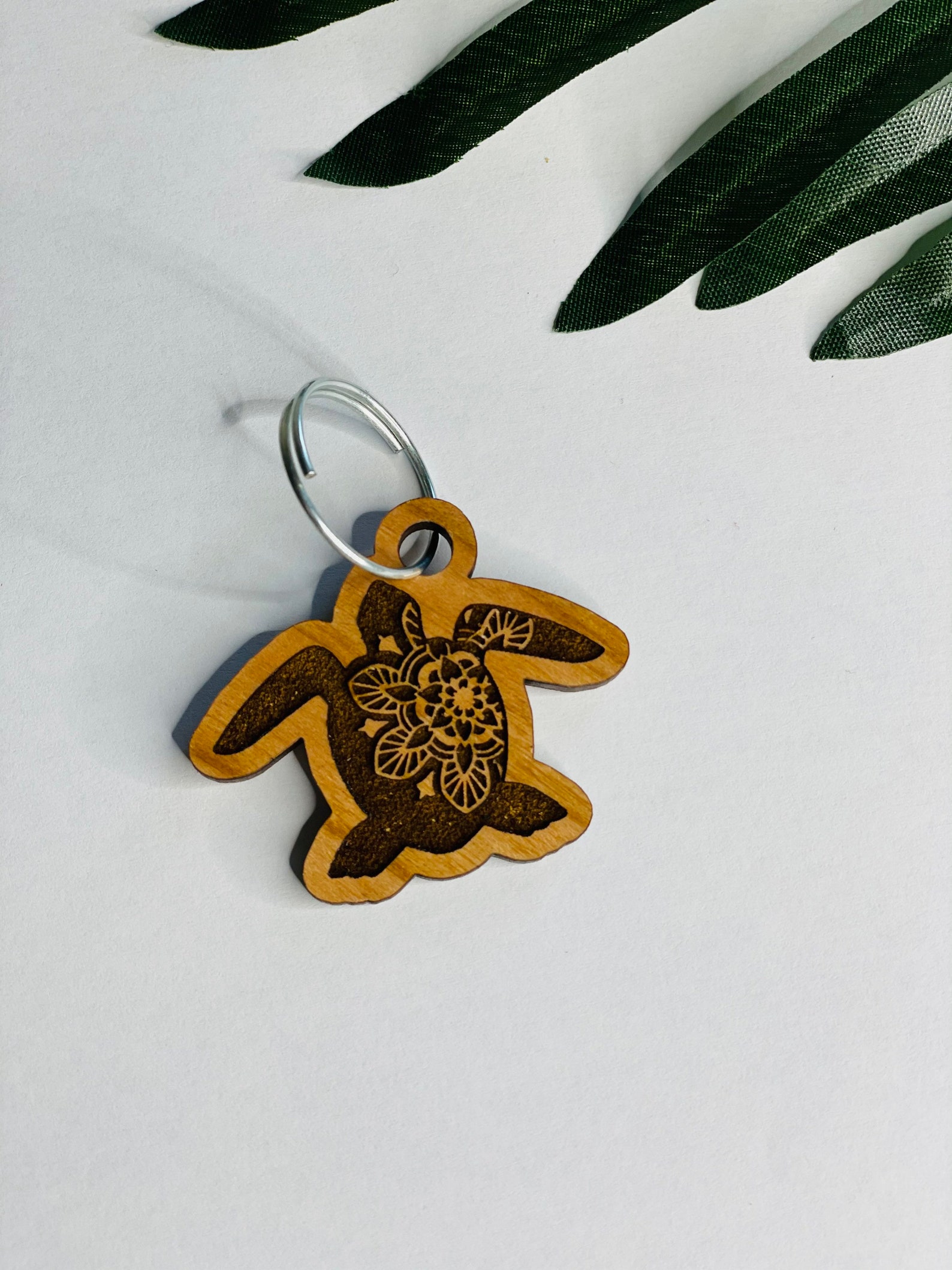 Turtle Keychain Wooden Save the Turtles Key Chain Gifts for Etsy