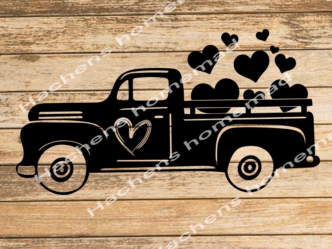 Valentine’s Day Vintage Truck With Hearts Love Pick up Gift Kids Vday ...