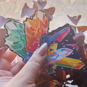 LGBTQIA+ Pride Crystal Stickers | Lesbian | Gay | Trans | Bi | AroAce