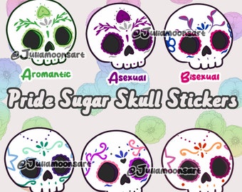 Pegatinas Calaveras De Azúcar Del Orgullo