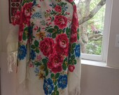 Ussr era wool new shawl from Ukraine