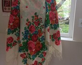 Ussr era unrainian pmatok hustka shawl scarf wool never used