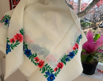 Pure wool Russian shawl vintage not used