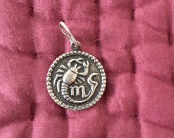 Silver ukrainian pendant scorpio