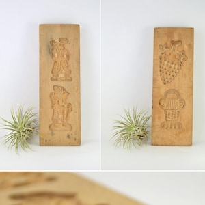 Wooden Cookie Mold, Wooden Springerle Mold, Two Sided Wooden Cookie Press