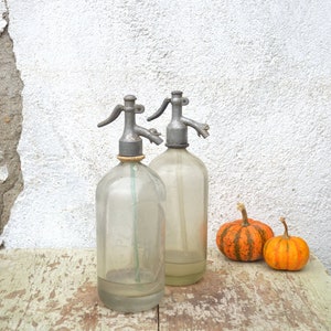 Clear Glass European Seltzer Bottle