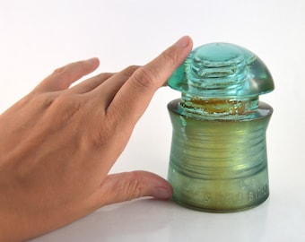 Turda Glass Insulator, Collectible Glass Insulator from Romania, CD 408 Insulator