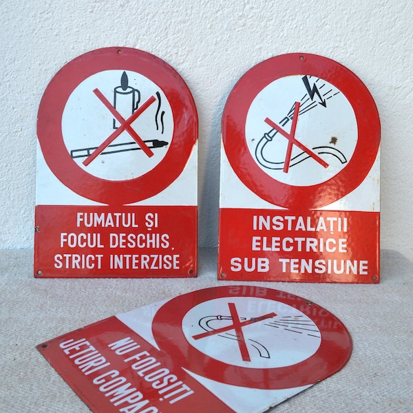 Vintage Forbidden Signs