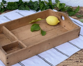 Primitive Wooden Tray, Vintage Food Photo Props