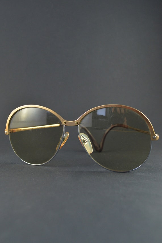 Vintage Aviator Glasses, Gold Frame Glasses, 70's… - image 2