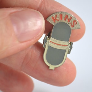 Vintage Kins Mikrofon Emaille Pin