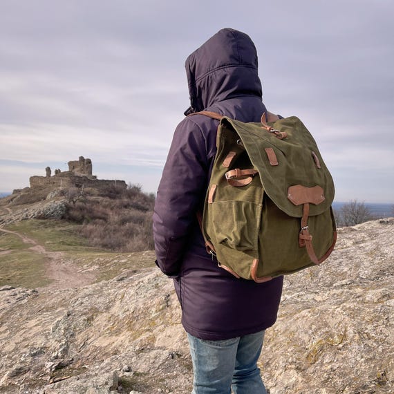 Large Army Backpack, Vintage Military Rucksack, Canvas Backpack - Etsy