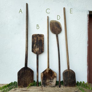Vintage Burned Wood Bread Peels, Authentic Primitive Pizza Shovels