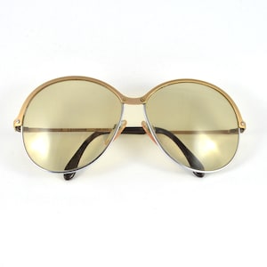Vintage Rodenstock Aviator Glasses: Gold & Silver Frame, 70s Style