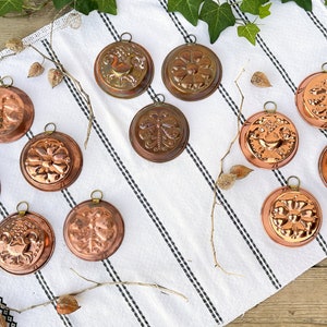 Vintage Copper Pudding Molds Sets, Jelly Moulds, Baking Molds