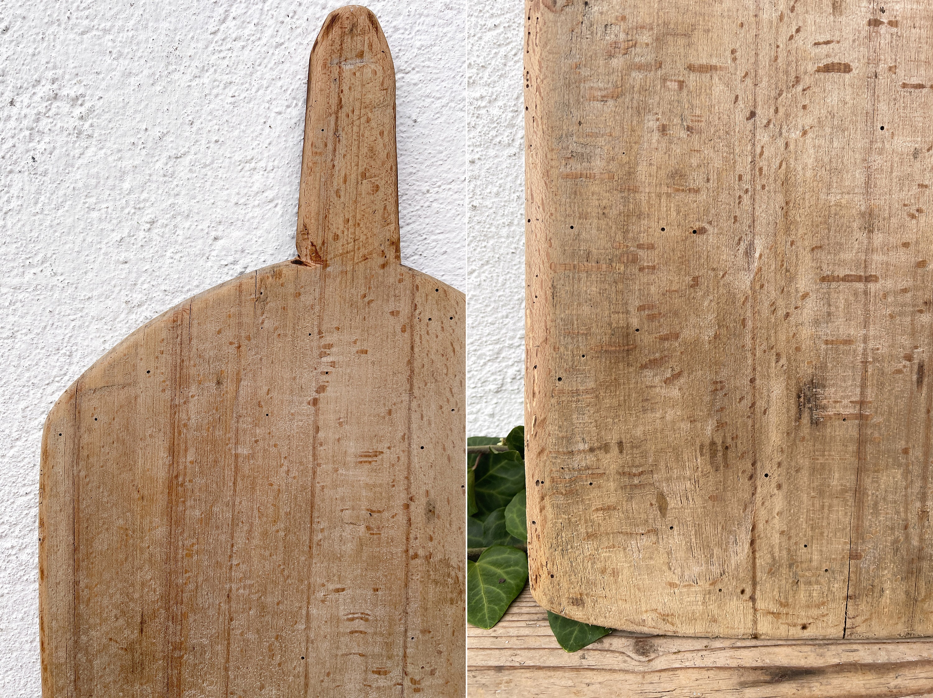 ヴィンテージの木製カッティングボード、原始的な食品写真用小道具