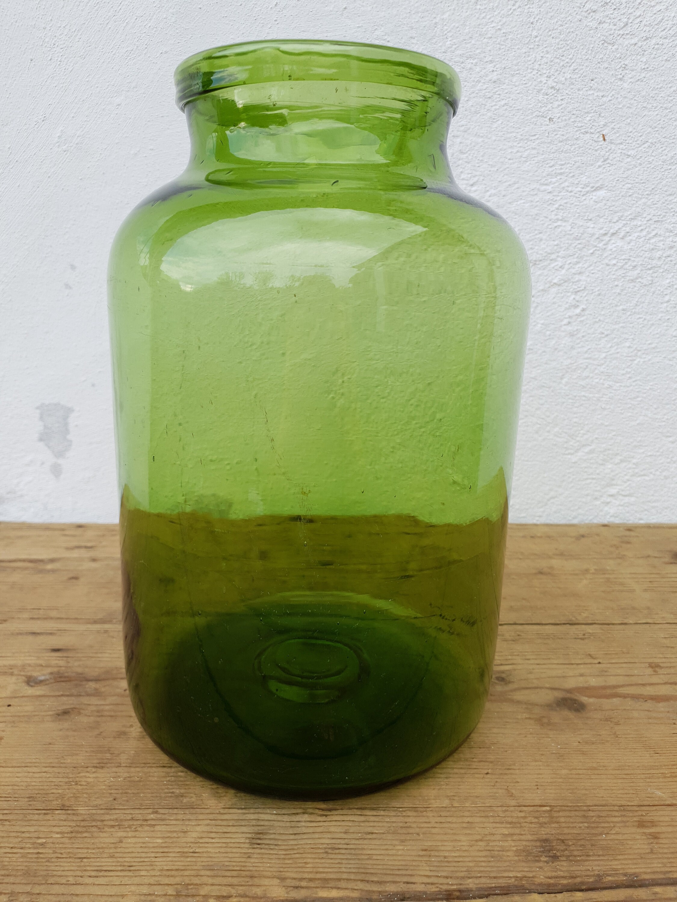Rare XXL Canning Jar Big Vintage Handblown Olive Green Glass Etsy