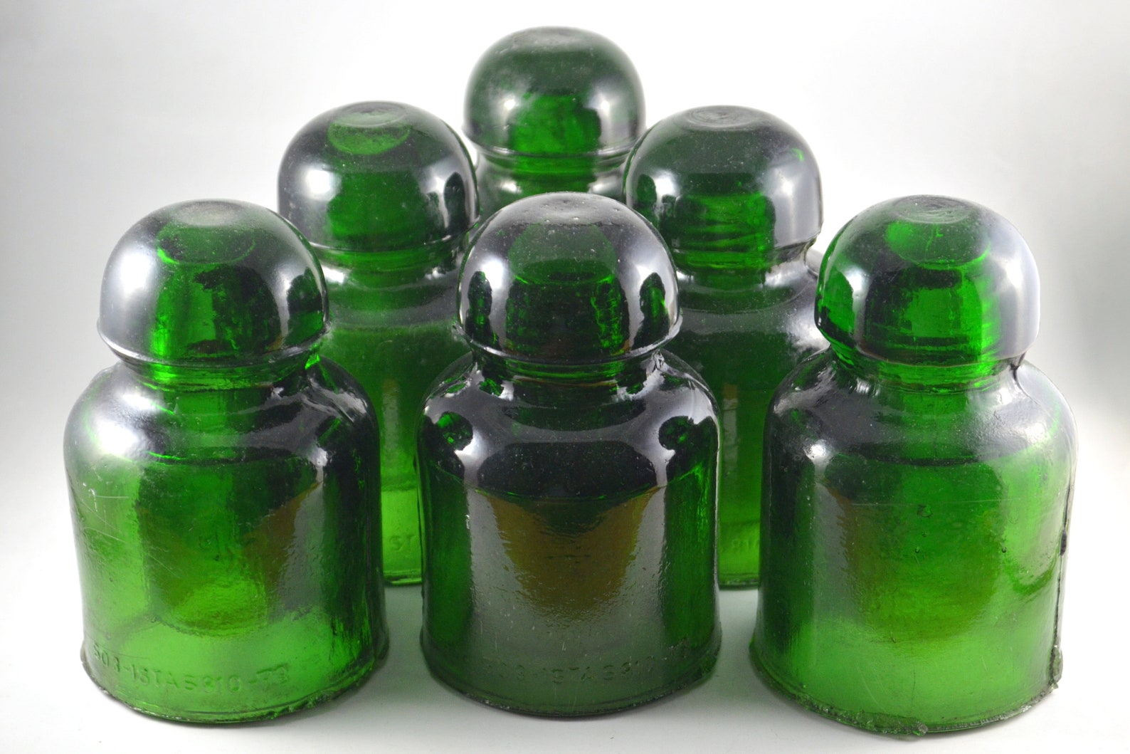 Emerald Green Glass Insulators Romanian Insulator Type CD Etsy