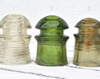 Glass Insulator Type CD 408 and CD 407, Collectible Romanian Glass