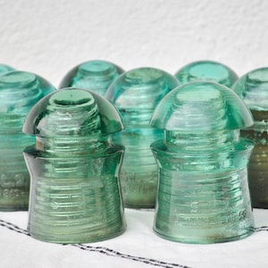 Glasisolator Typ CD 408 in Aqua, Sammlerstück European Insulators