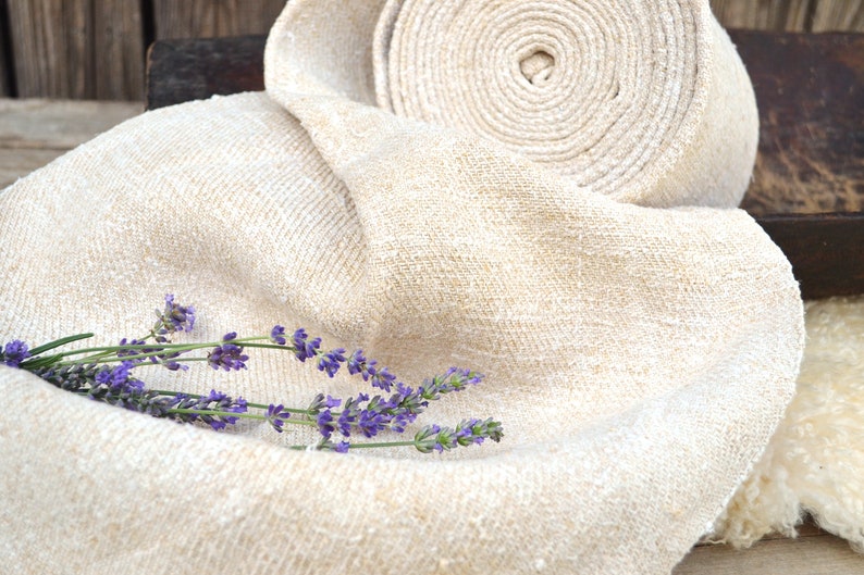 Vintage Upholstery Hand Loomed Linen by the ROLL Heavy Hemp Etsy