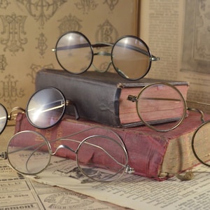 Antique Spectacles, Windsor Style Round Eyeglasses, John Lennon Glasses