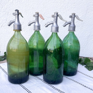Emerald Green Vintage Seltzer Bottles