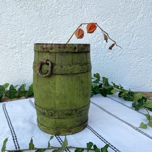 Small Primitive Wooden Wine Barrel