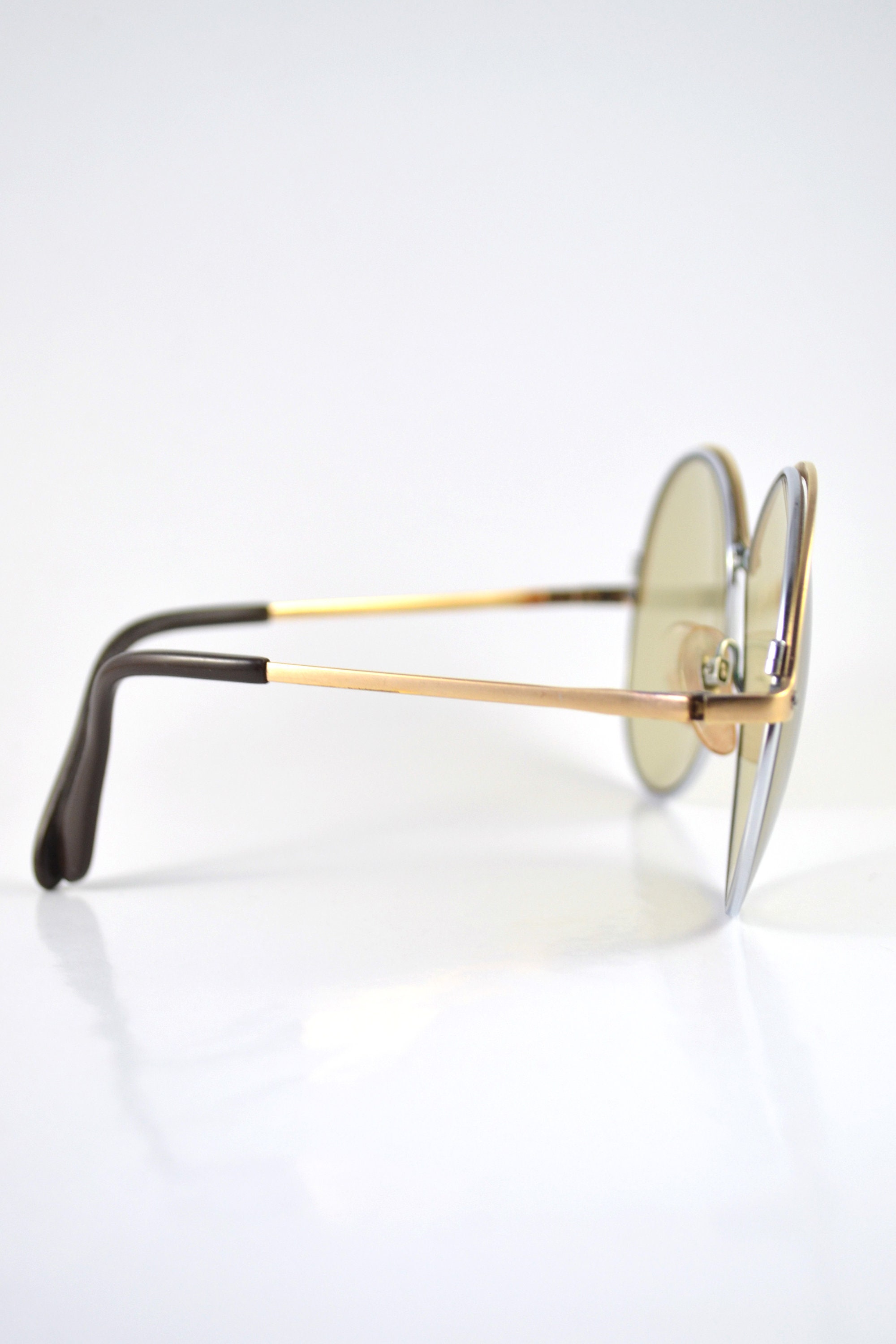 Vintage Aviator Glasses Gold Frame Glasses 70's Cop Look - Etsy