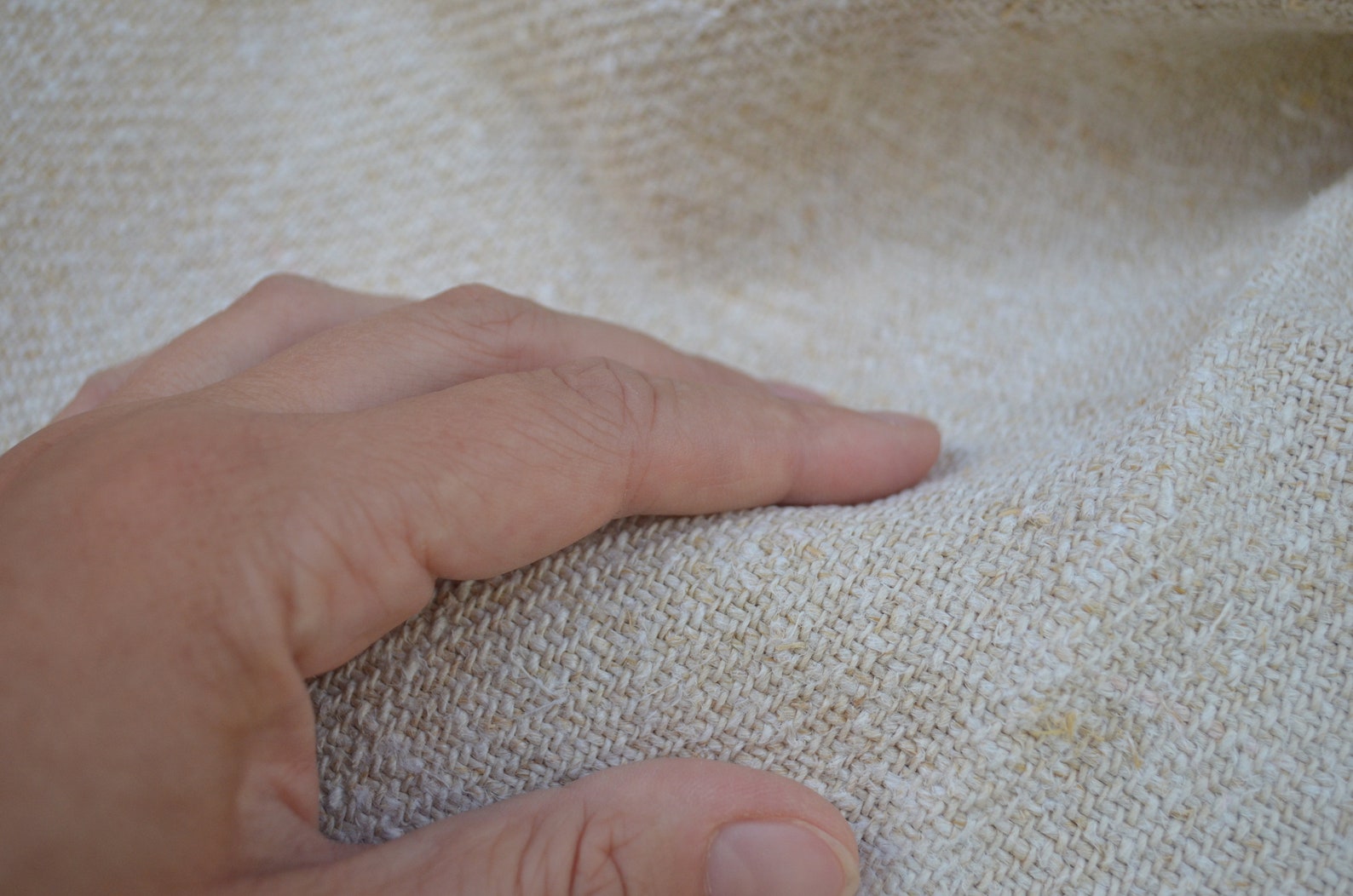 Vintage Upholstery Hand Loomed Linen by the ROLL Heavy Hemp Etsy