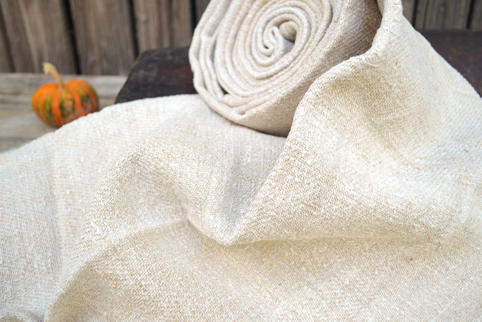 Vintage Upholstery Hand Loomed Linen by the ROLL Heavy Hemp Etsy