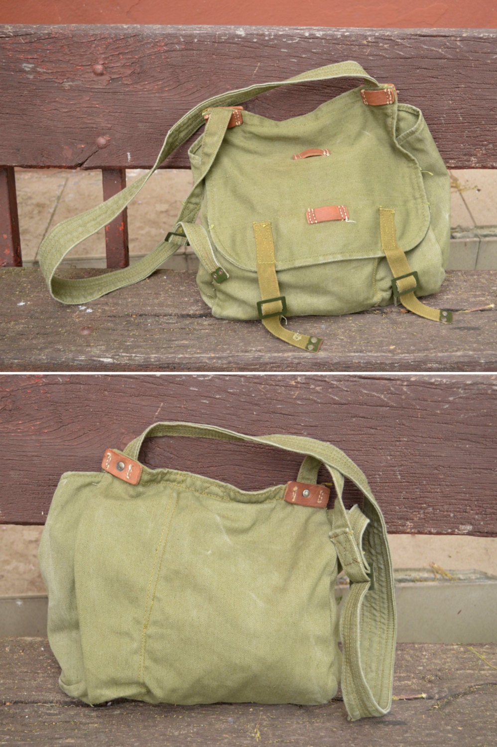 Vintage Military Shoulder Bag Army Canvas Messenger Bag - Etsy