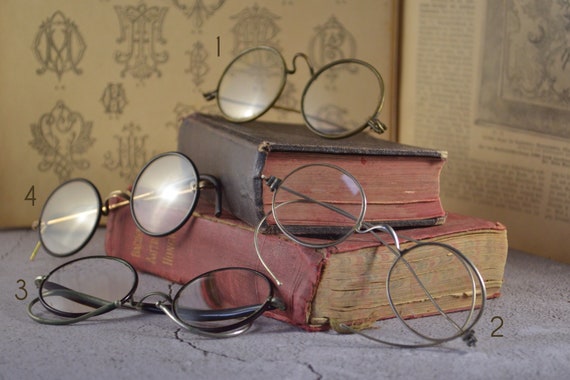 Antique Spectacles, Windsor Style Round Eyeglasse… - image 2