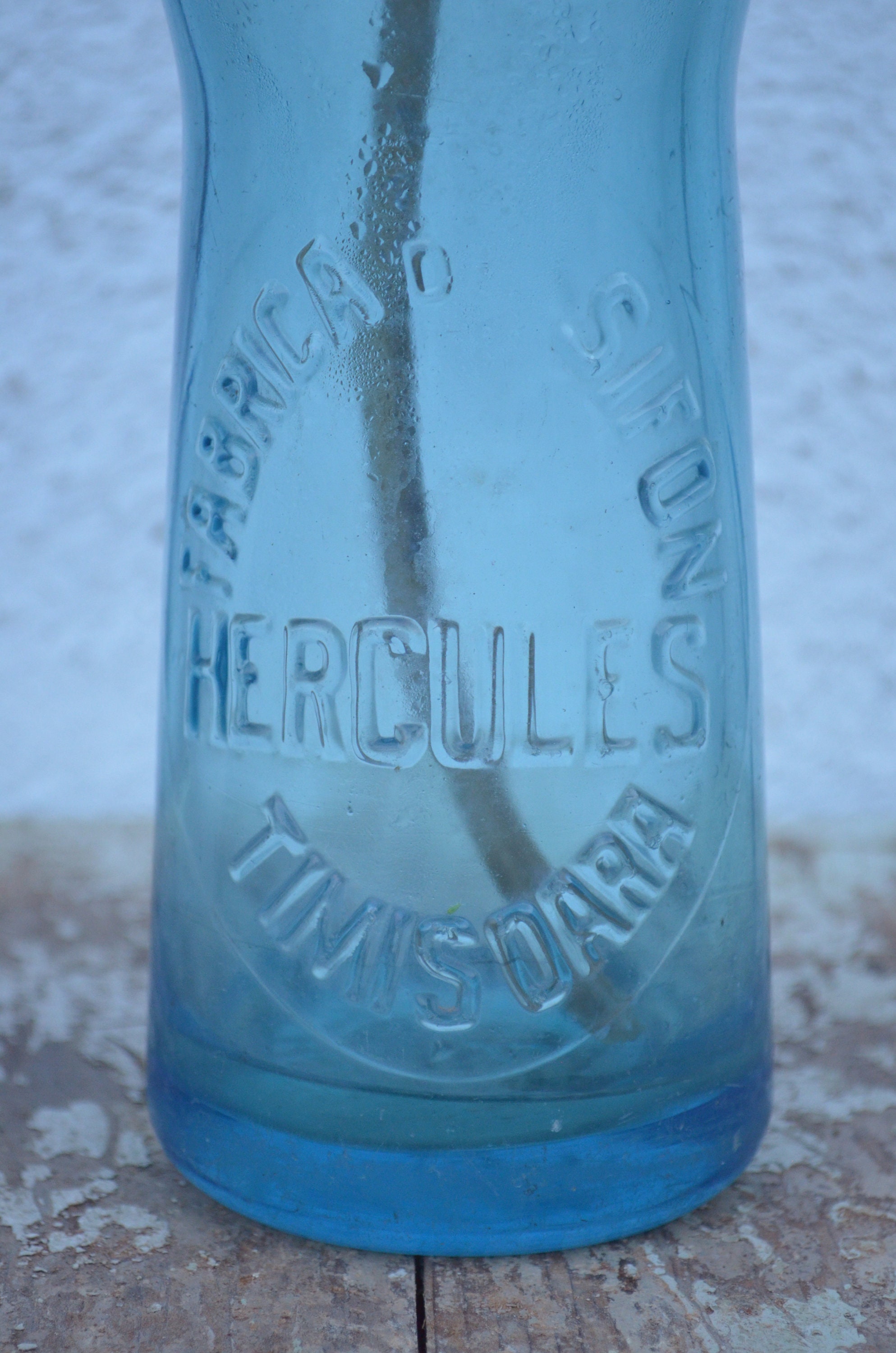 Rare Soda Seltzer Bottle Small Half Liter Blue Seltzer Etsy