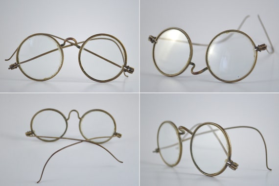 Antique Spectacles, Windsor Style Round Eyeglasse… - image 3
