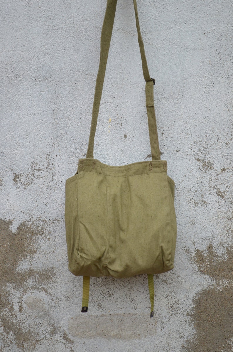 Vintage Military Shoulder Bag Army Canvas Messenger Bag Etsy
