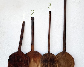 Vintage Wooden Pizza Peel, Primitive Bread Shovels