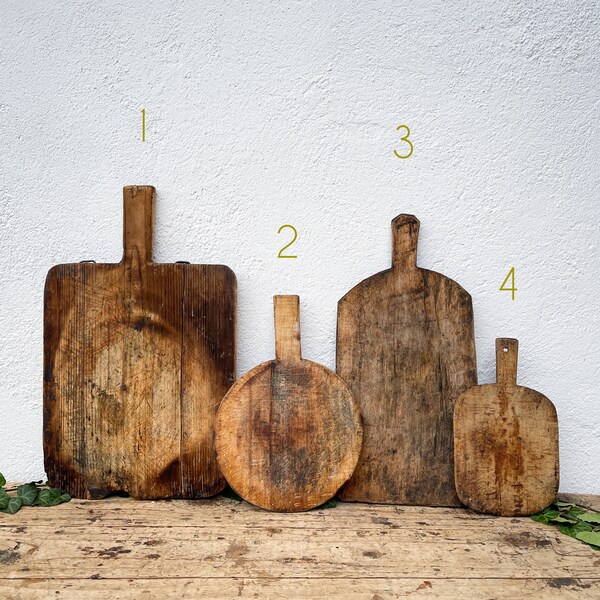 Vintage Wooden Cutting Boards, Primitive Food Photo Props