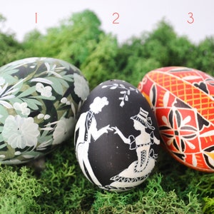 Hand Painted Easter Eggs, Vintage Spring Decoration