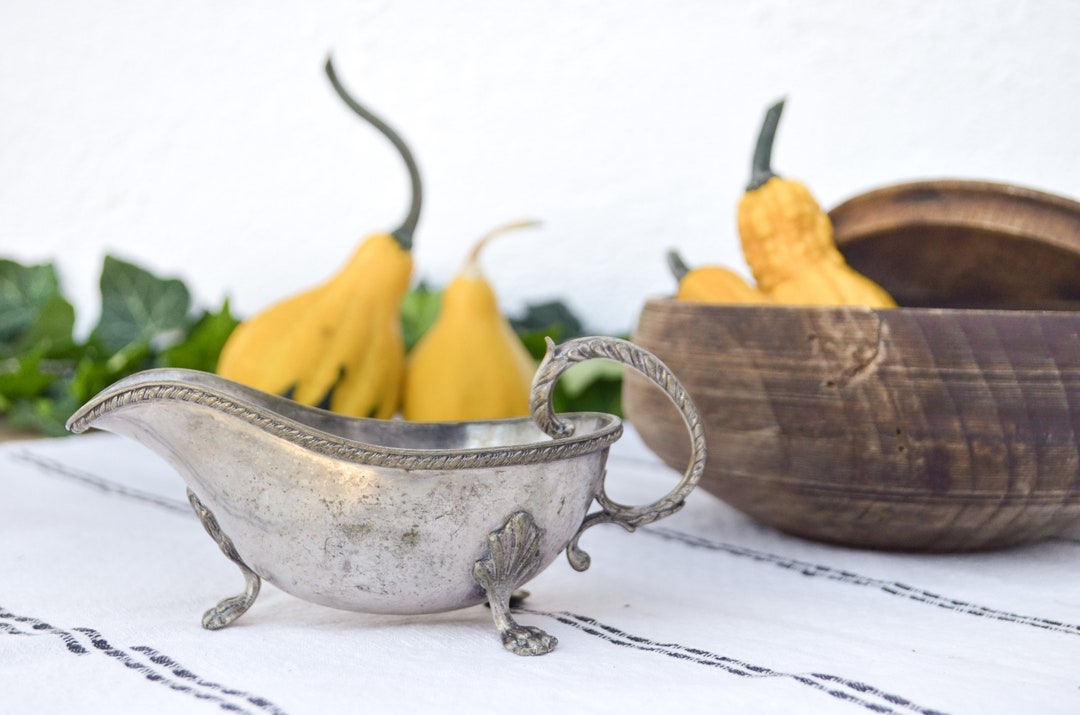 Vintage Footed Gravy Boat Food Photography Prop Etsy
