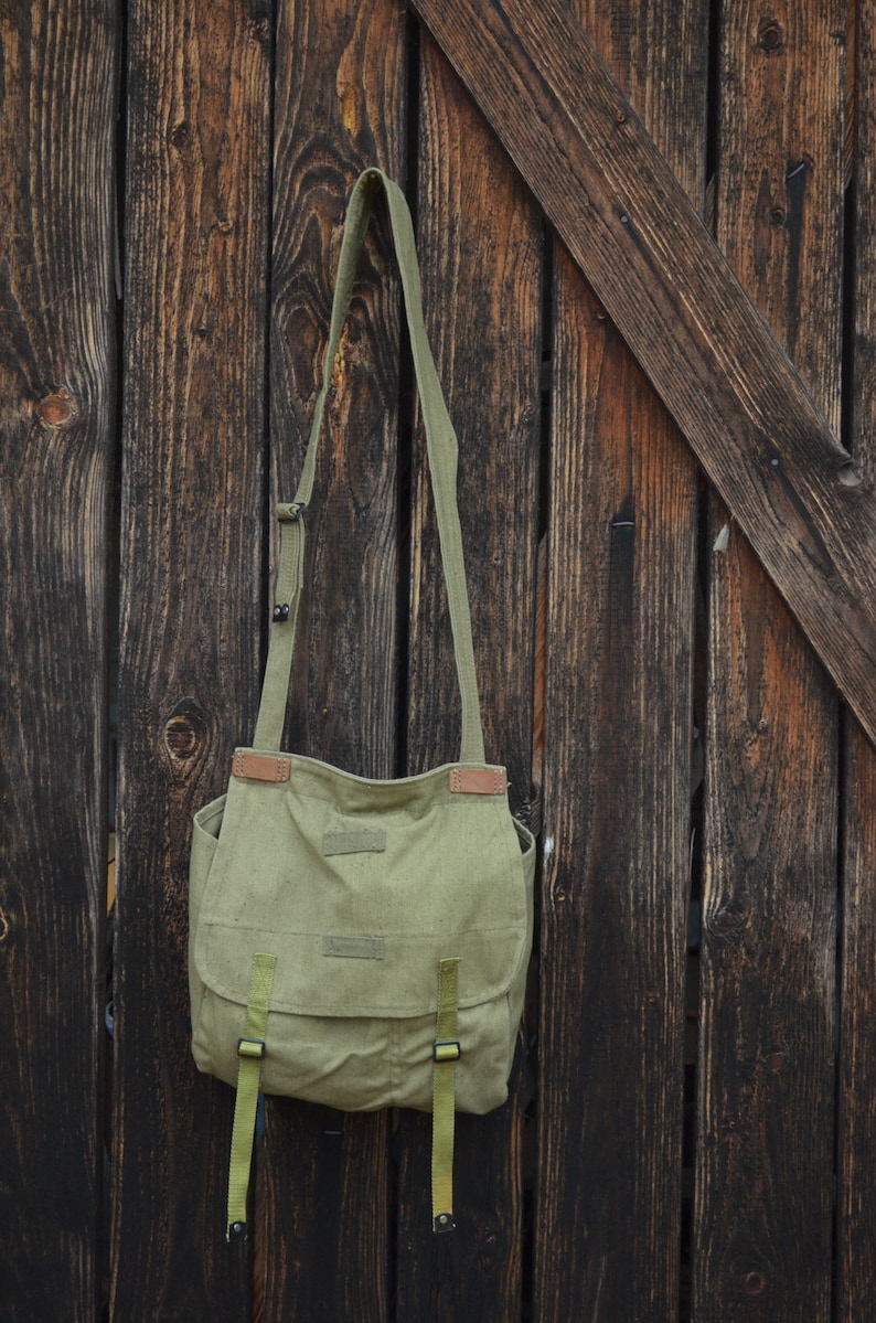 Vintage Military Shoulder Bag Army Canvas Messenger Bag Etsy