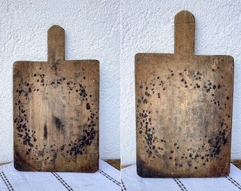 Autentici taglieri primitivi, oggetti di scena vintage per foto di cibo in legno