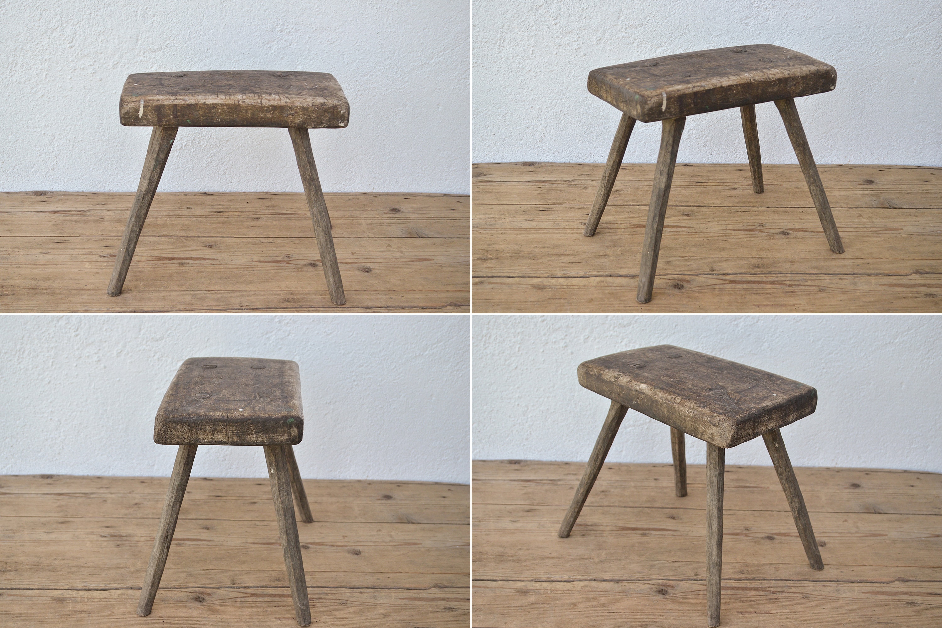 Antique Rustic Wooden Primitive Milking Stools - Etsy Australia